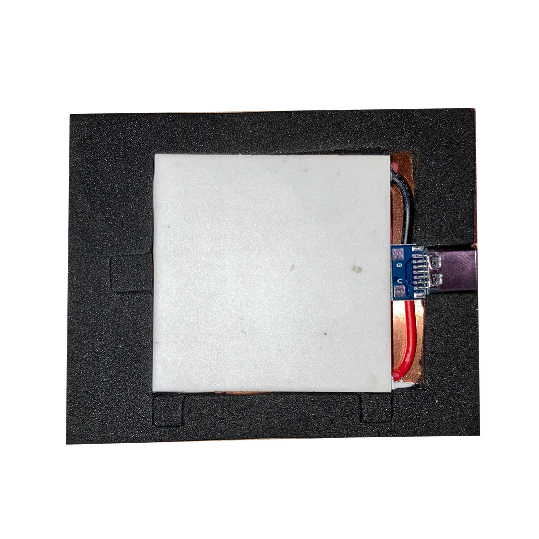 Peltier module and Type-C connector fitted into the insulation layer